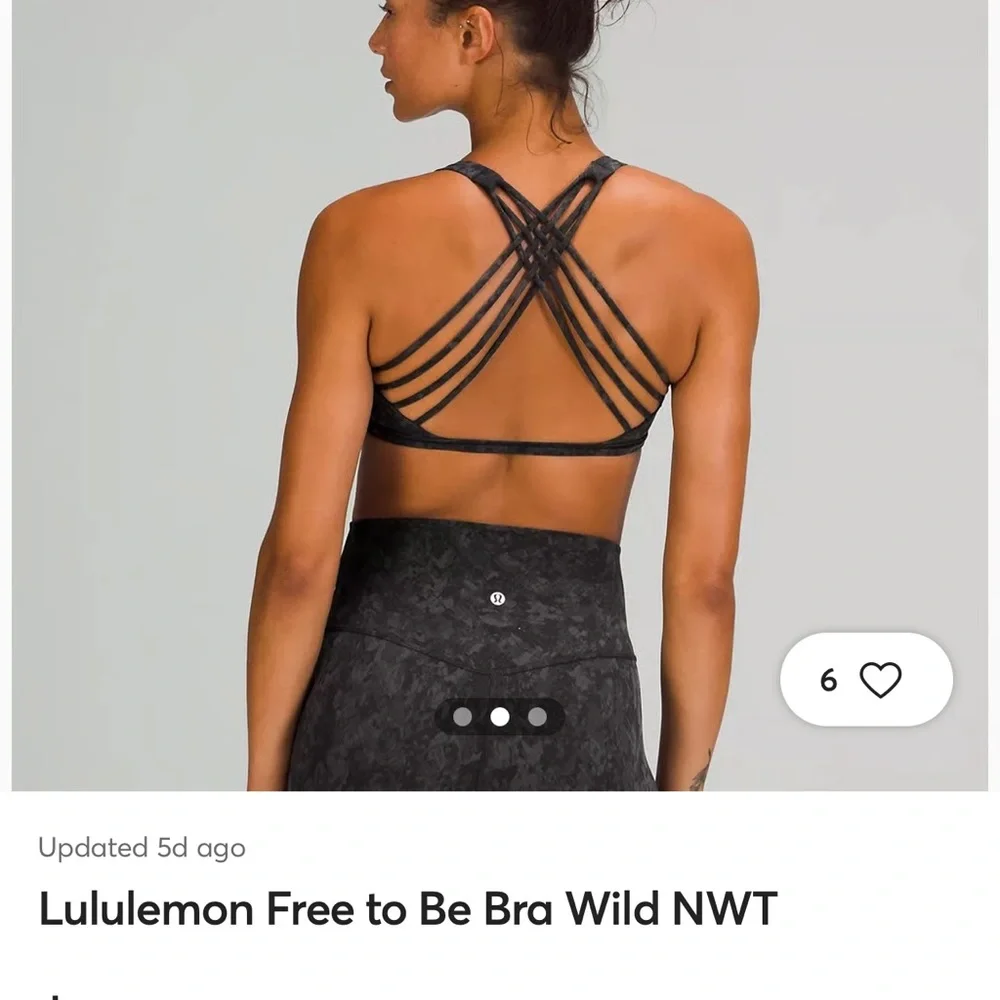 Lululemon Athletica Charcoal Sports Bra